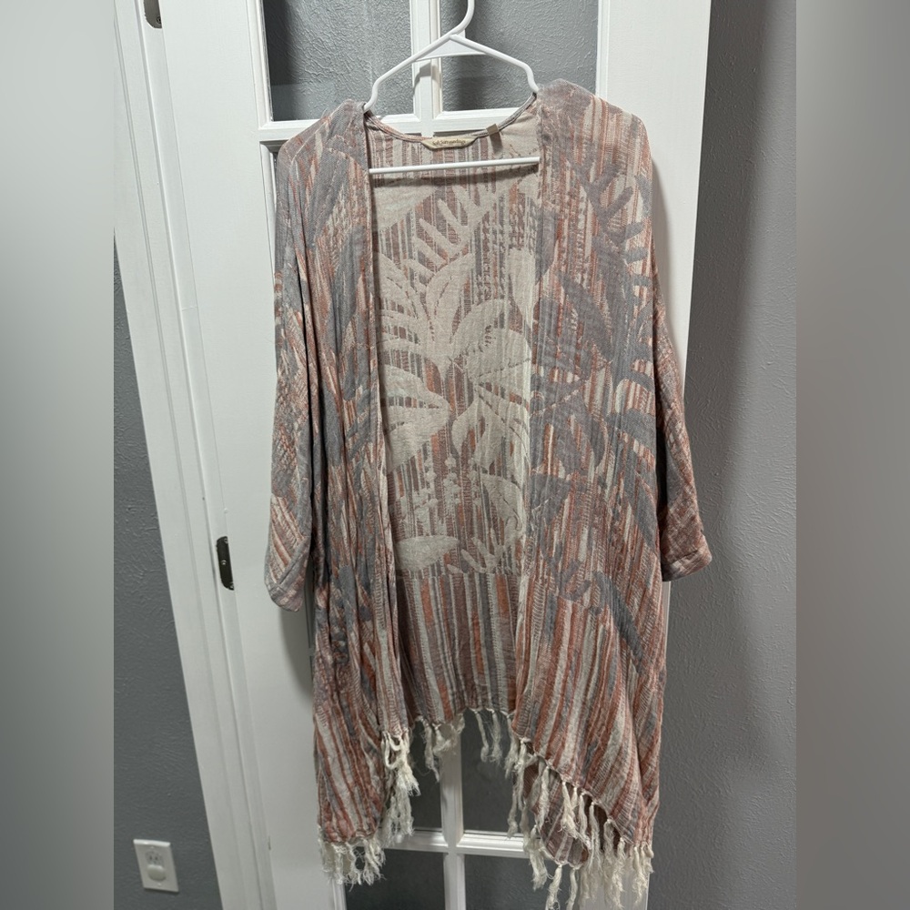 Soft Surroundings Bohemian Fringe Kimono - Picture 6 of 10